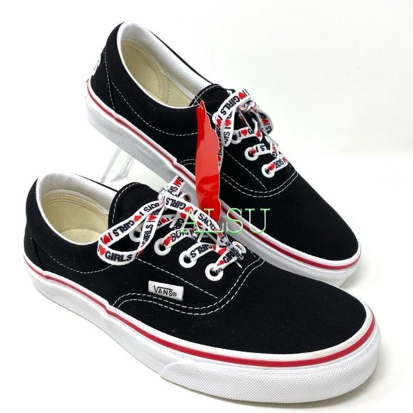 💖MEGA SALE💖VANS ERA I heart ❤️ Black Canvas Men's Size 9.5 13 VN0A4U39WKU - Picture 1 of 12